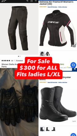 Ladies Motorcycle Riding Gear Set! (Boots, pants, jacket & gloves)