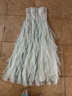 Prom Dress Size 11/12 Aqua Long