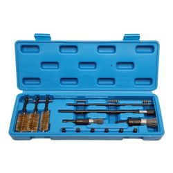 Diesel Fuel Injector Seat Cleaner Set Washing Cleaner Bristle Kit 14pcs