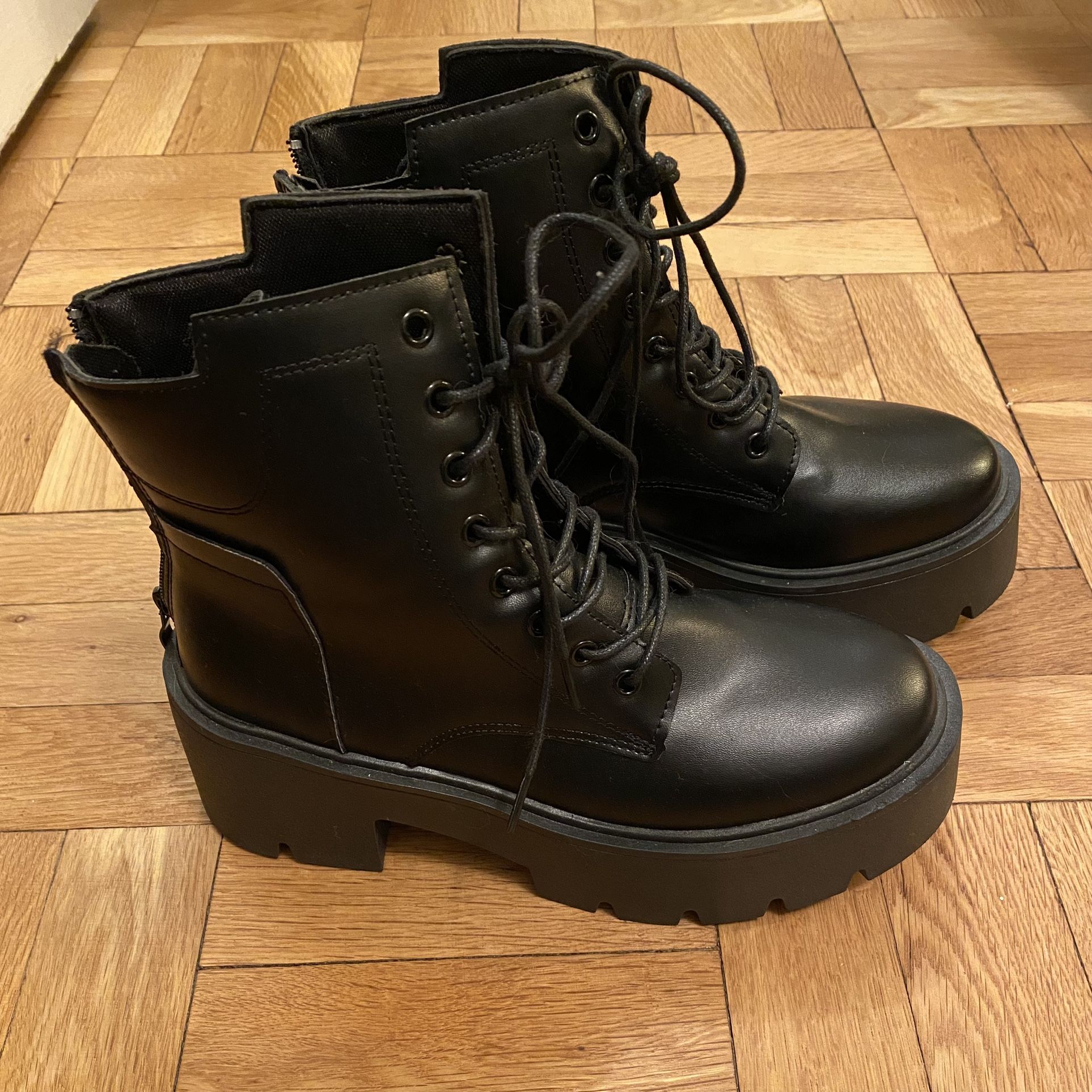 Platform Combat Boots Size 7