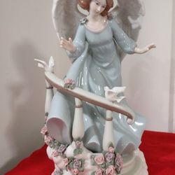 Porcelain Angel 13 In Tall.