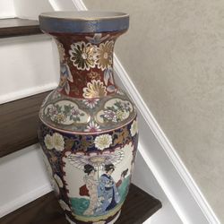 ORIENTAL 19 “ Tall Vase  