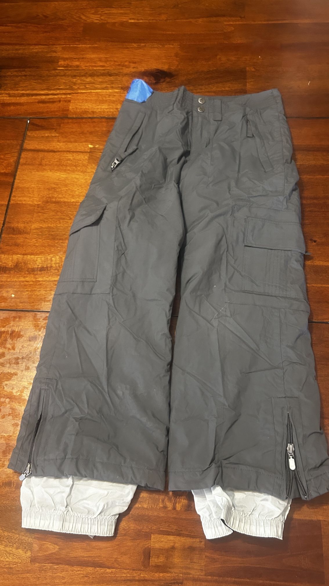 Kemper Snowboard Pants Youth 14 White Ski Snow Waterproof Lined Insulated
