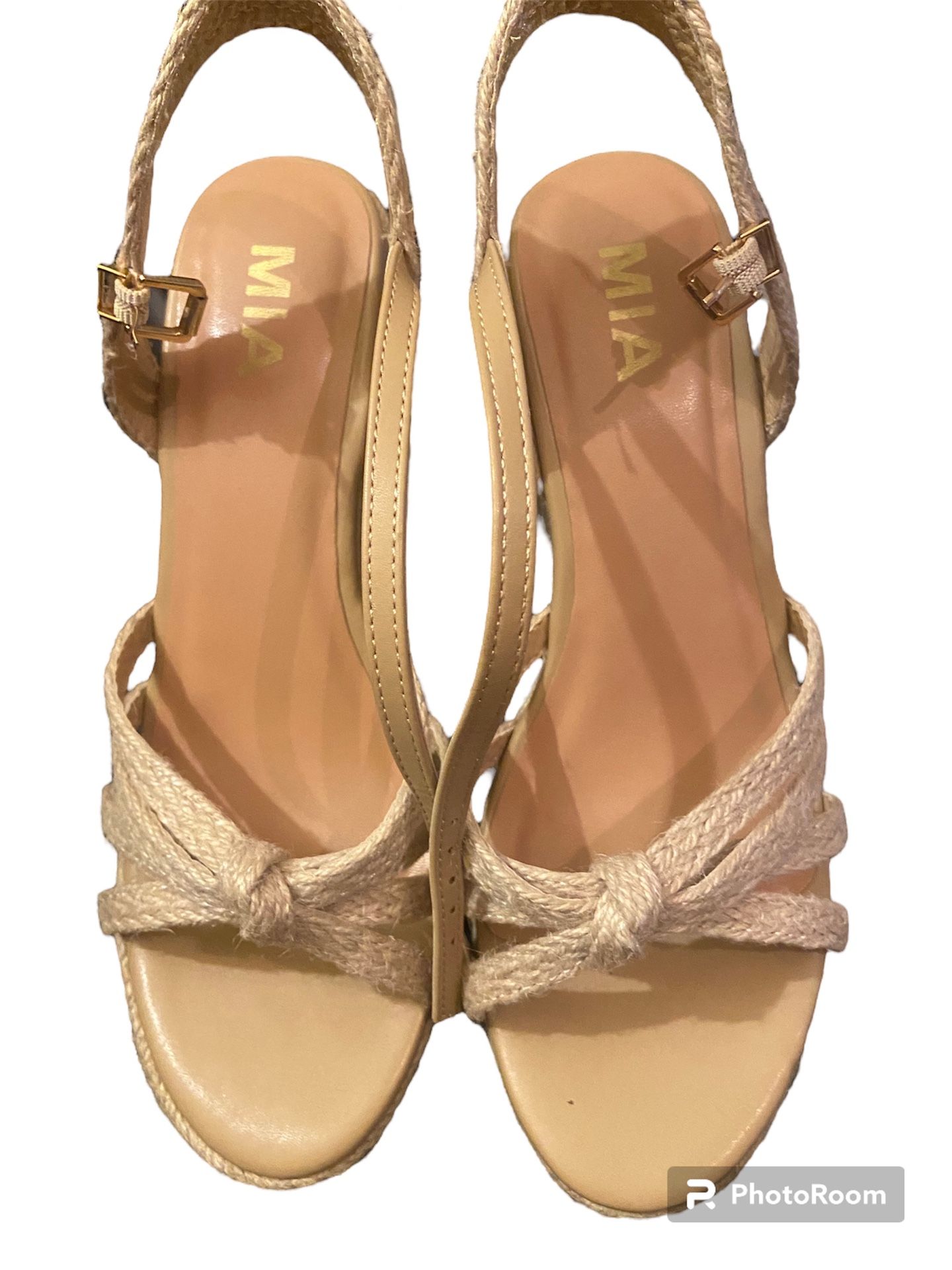 Brand New, MIA Woven Wedge Sandals Size 7.5