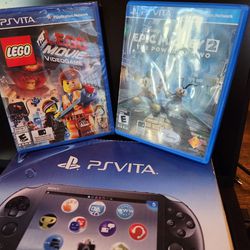 PS Vita 2000 With Sealed Lego Movie And Epic Mickey 2