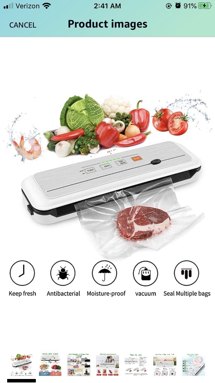 Vacuum sealer food