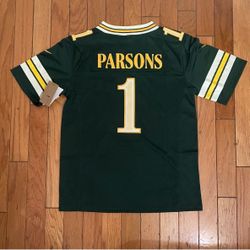 Green Rivalry Greenbay parsons football jersey
