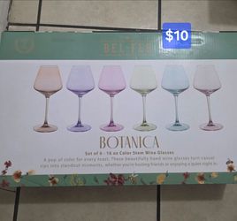 Colored wine glasses