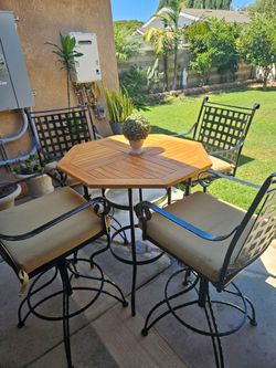 Four Barstools Sturdy and heavy; the stools are swivel very comfortable. $420. Please Check my other listings
Thank you.
4 sillas robustas y pesadas,s
