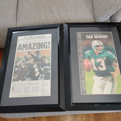 2003 World Series Marlins/2000 Dan Marino News Paper Front Page