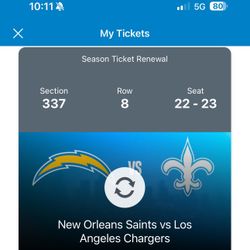 Chargers Vs Saints Football Tickets 