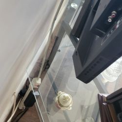 Tv Console Table - Exellent 3 Shelf Glass And Metal