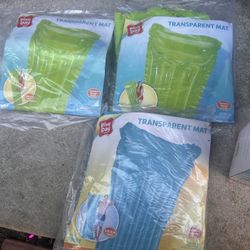 Play Day Inflatable Transparent Air Mat Pool Float