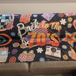 70's Themed Party Decorations, Large Banner, Disco Balls, Ceiling And Wall Decorations