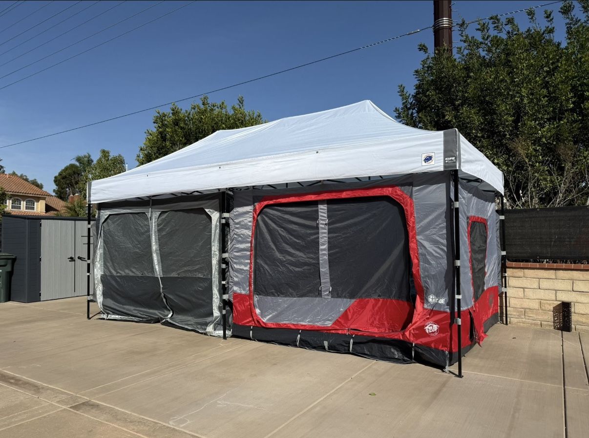 EZUP EZ-UP Eclipse 10' x 20' Canopy + Work Cube 10x20 + Camping Cube