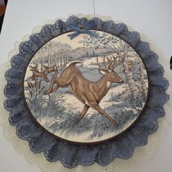 Deer Running In The Outdoor Winter Wonderland 