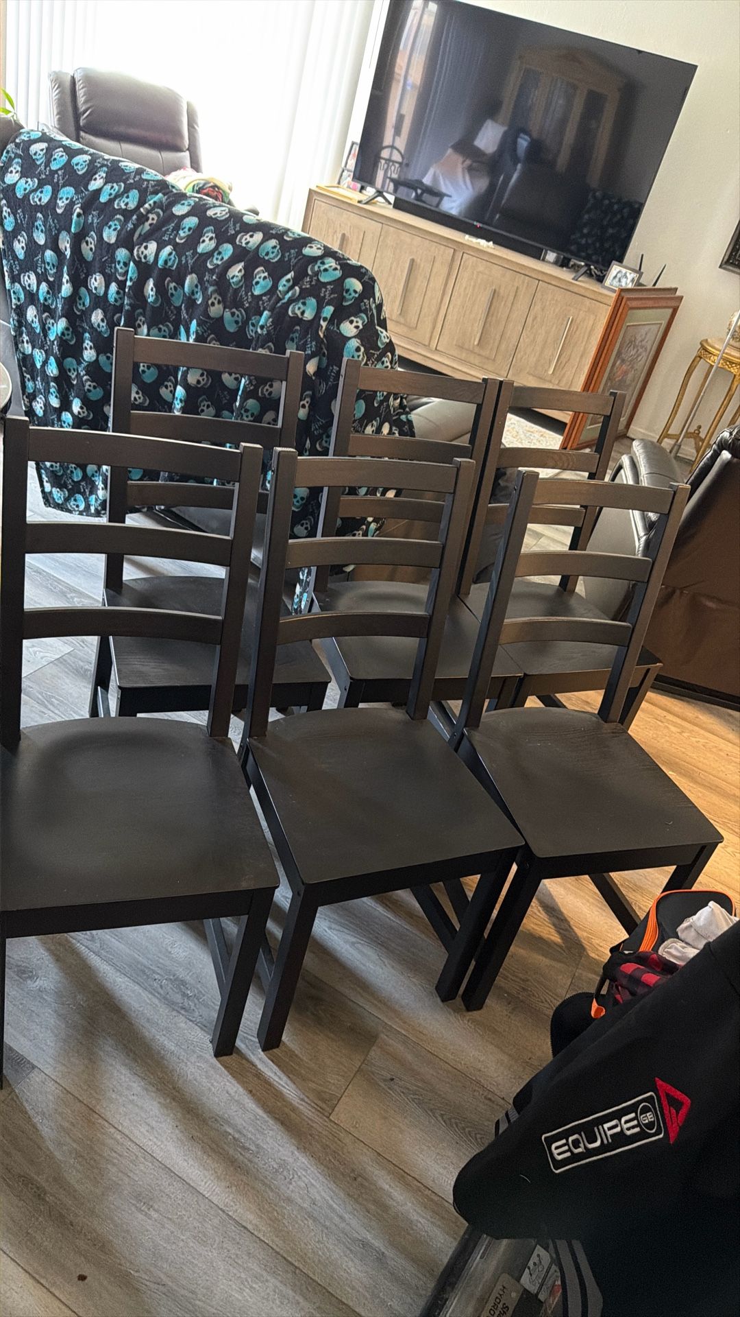 6 Black Dinner Chairs