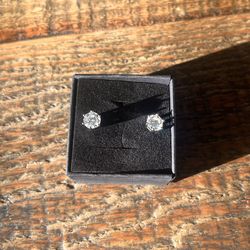1 ct diamond mossanite earring