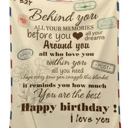 Birthday Decorations Flannel Blanket - Soft, 50"x60" - Perfect for Women, Mom, Grandma, Wife - Christmas & Birthday Gifts
