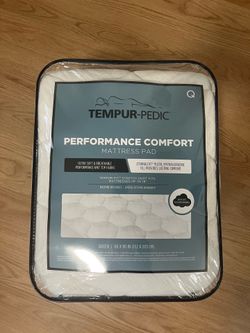 Tempur-Pedic Mattress Pad Performance Comfort Queen Size Brand New In Package