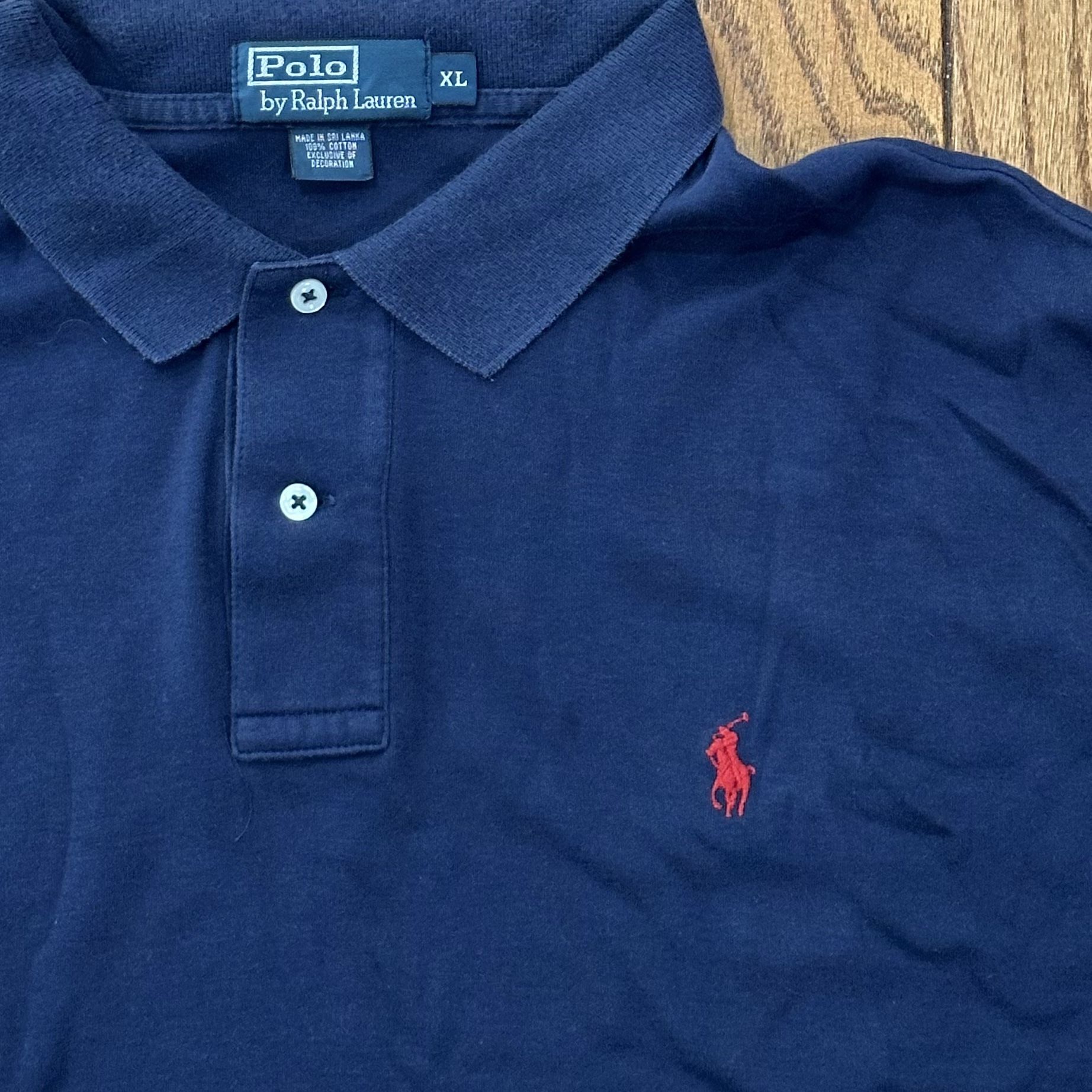 Men’s XLARGE Ralph Lauren POLO Short Sleeve Collard Collar Button Dress Work Shirt XL XLRG - BLUE RED