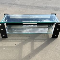 Glass and Metal TV Stand