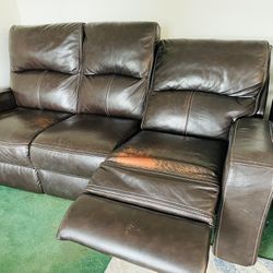 Couch With Two Recliners In It. 