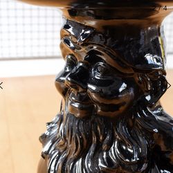 Authentic Kartell Attila designer side table in black. Iconic sculptural gnome piece