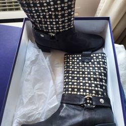 Size 8. Brand new, Stuart Weitzman Studded leather Ankle Boots, original box