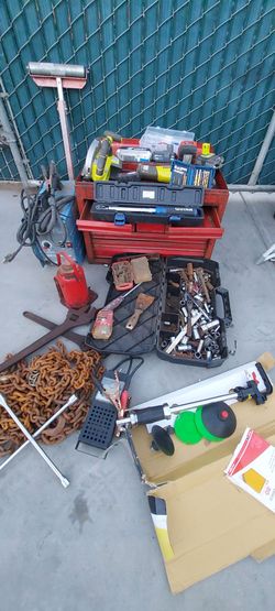 Large Mixed Tool Lot with Toolbox