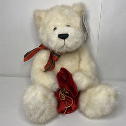 Gund Christmas Teddy Bear Plush With Jewlery Bag Stuffed Animal Make A Wish