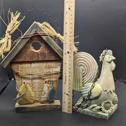 Bird House/ Feeder Set