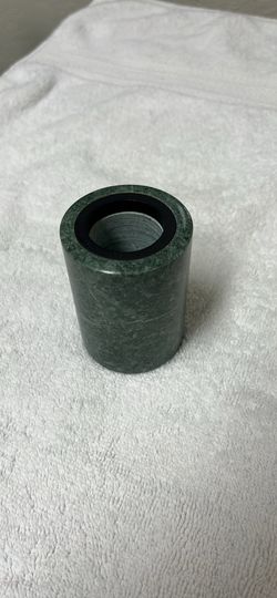 Vintage Green Marble small cup w/magnetic ring
