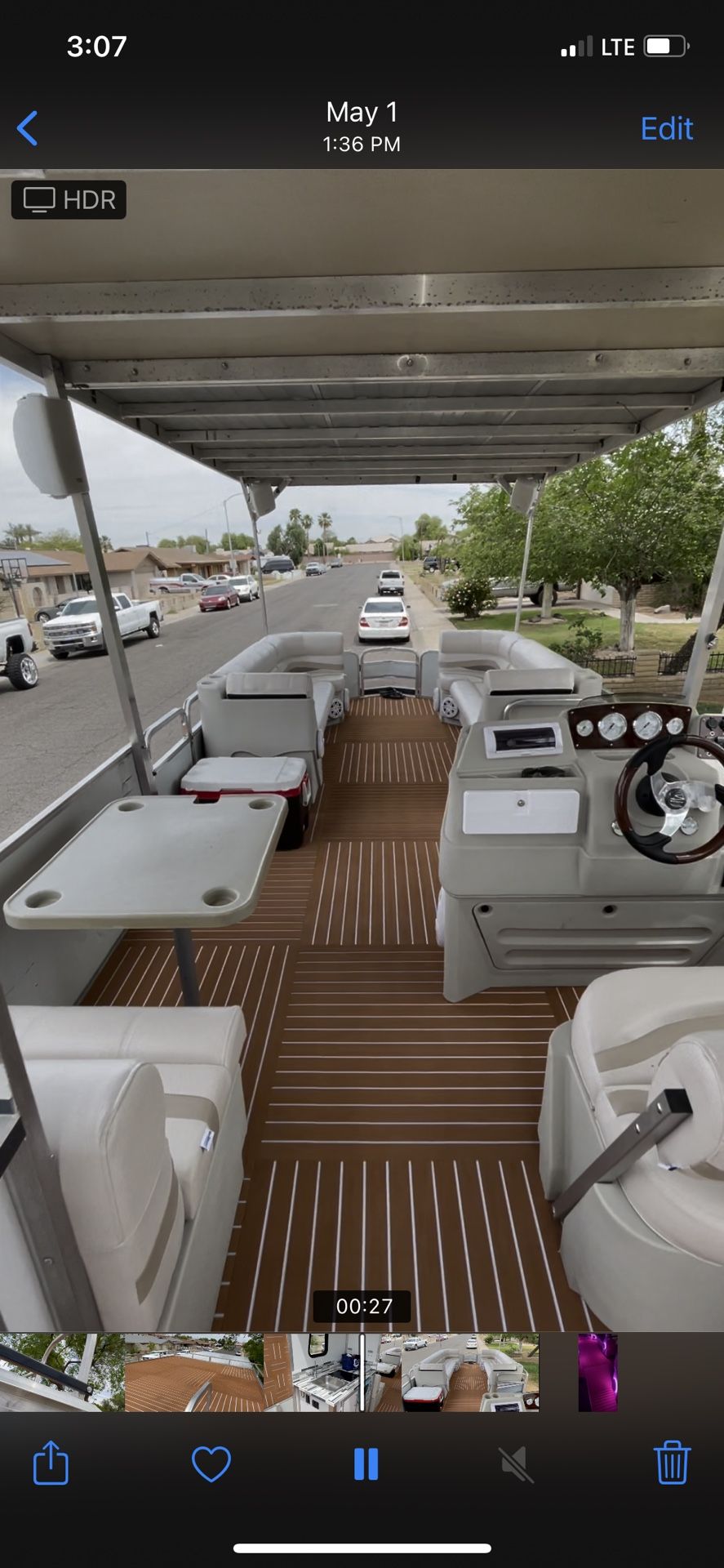 Pontoon Boat On Pleasant 