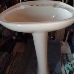Ivory Pedestal Sink