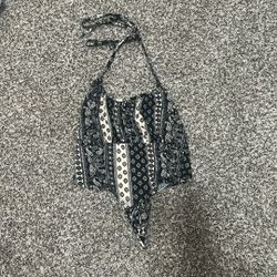 cropped bandana halter top