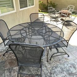 Wrought Iron Table With Chairs