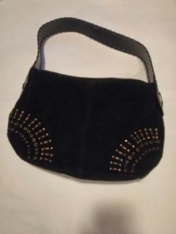 Apt 9 blk leather studded handbag