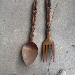 Vintage Decorative Fork/Spoon 40”