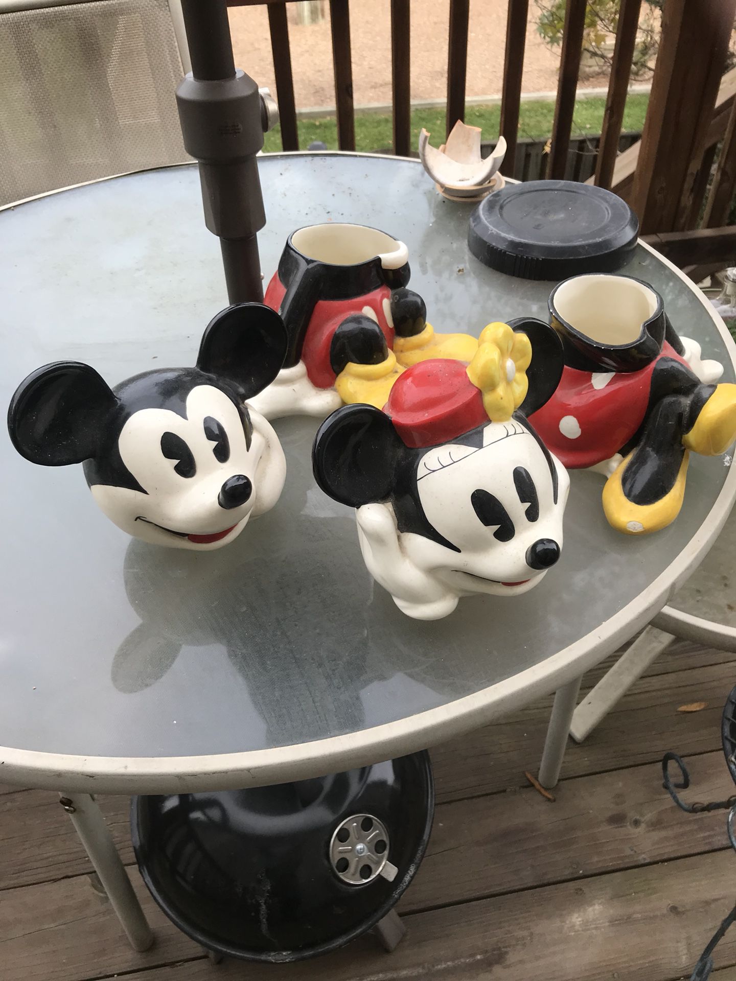 Mickey and Minnie mouse cookie jars