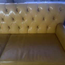 Yellow Leather Sofa Excellent Conditions