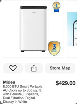 BRAND NEW 8,000 BTU SMART PORTABLE AIR CONDITIONER NEW IN BOX