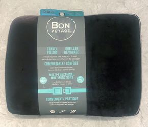 Memory Foam Travel Back/Lumbar Pillow (Black)