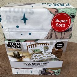 Star Wars Full Bed Sheet Set.
