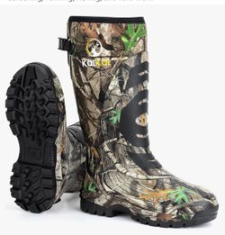 Kalkal Hunting Boots for Men Women, Insulated Waterproof Warm Rubber Boots with 6mm Neoprene Rubber, for Hunting, Gardening, Farming, Fishing, and Yar