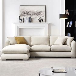 FEATHER SECTIONAL🪶 Delivery Available - Super Soft Sectional Sofa Couch - 2 Colors!
