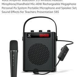 WINBRIDGE VOICE AMPLIFIER BLUTOOTH  5.3 WIRELESS HEAD SET 40 WATTS DIFFERENT SOUND EFFECTS