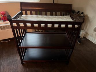 Baby Changing Table with Pad and Shelves