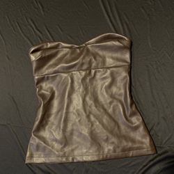 Hellomolly Strapless Brown Top 