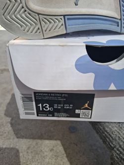 Air Jordan 4 Retro PS White/Aluminum Blue Tint Size 13C